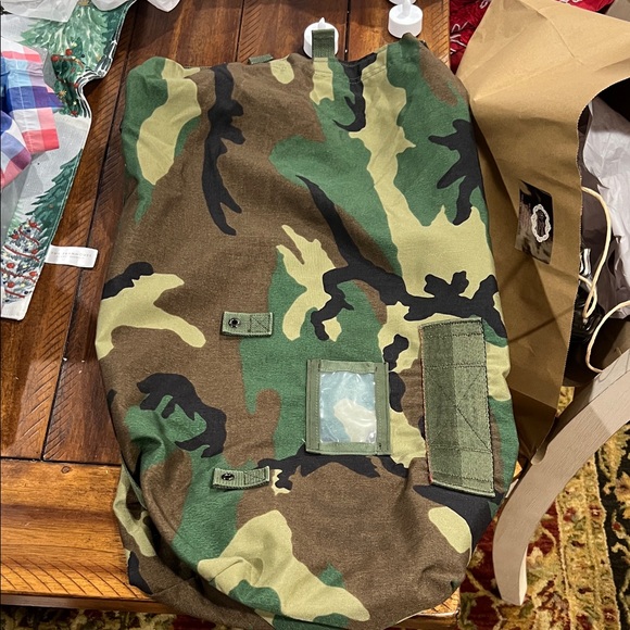 Other - Camouflage Military Style Backpack bag woodland camo Velcro at top Like new